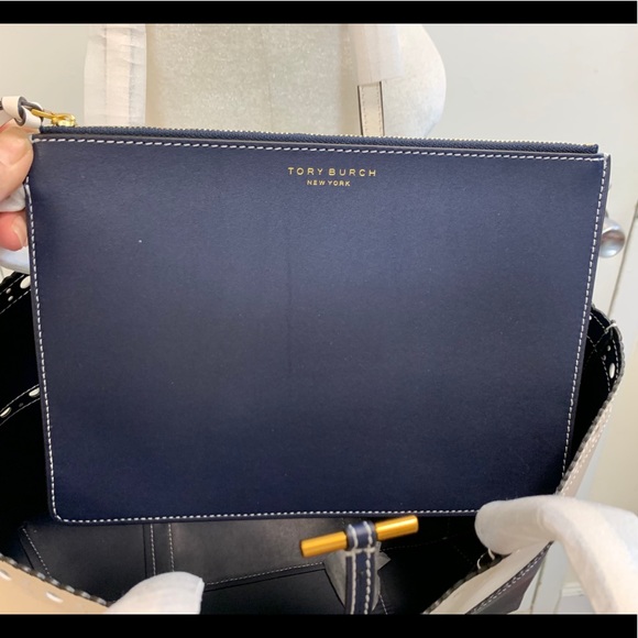 TORY BURCH Block-T Brogue Tote - Picture 6 of 7